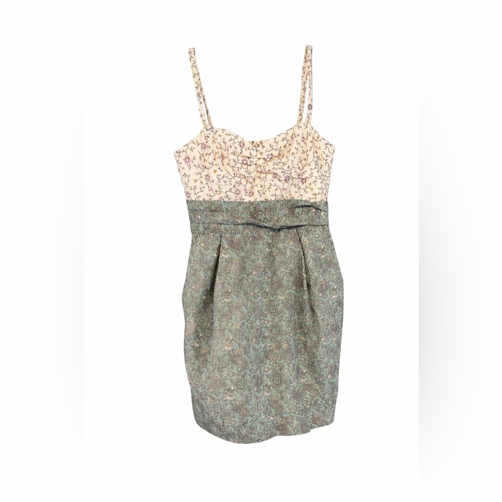 Aritzia Wilfred Mixed Print Adjustable Mini Dress